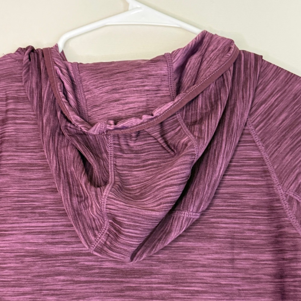Ariat AriatTEK Hoodie Women S Purple Space Dye Cowl Neck Thumbhole Excellent - Picture 9 of 13
